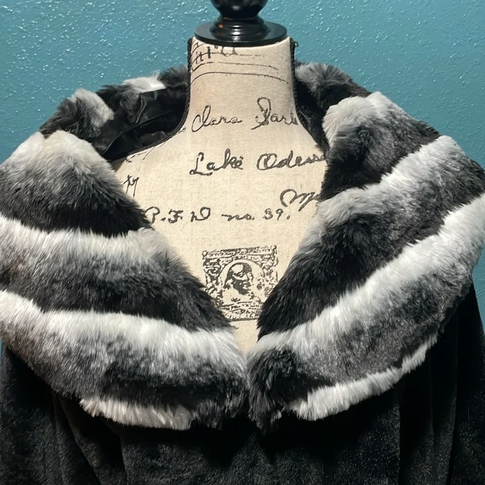 Dennis by Dennis Basso Gold, Super Soft Designer Faux Fur Coat, hood & collar-2x - Picture 2 of 12